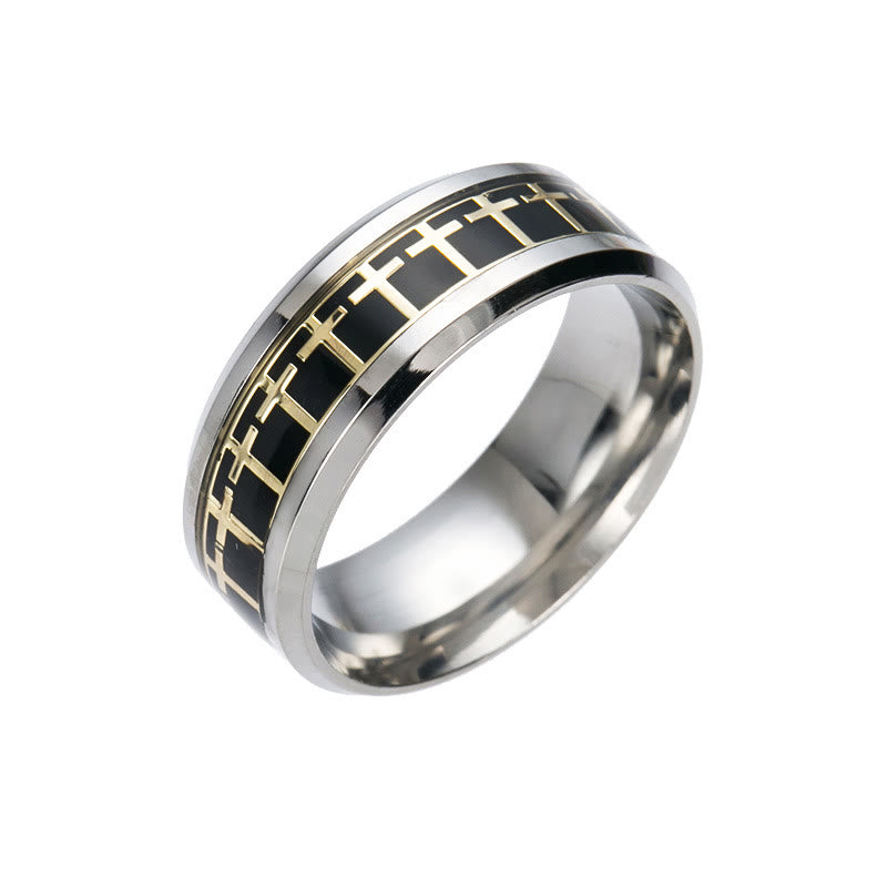 Christiandiscipleshop Shinny Jesus Cross Ring Religious Band Jewelry