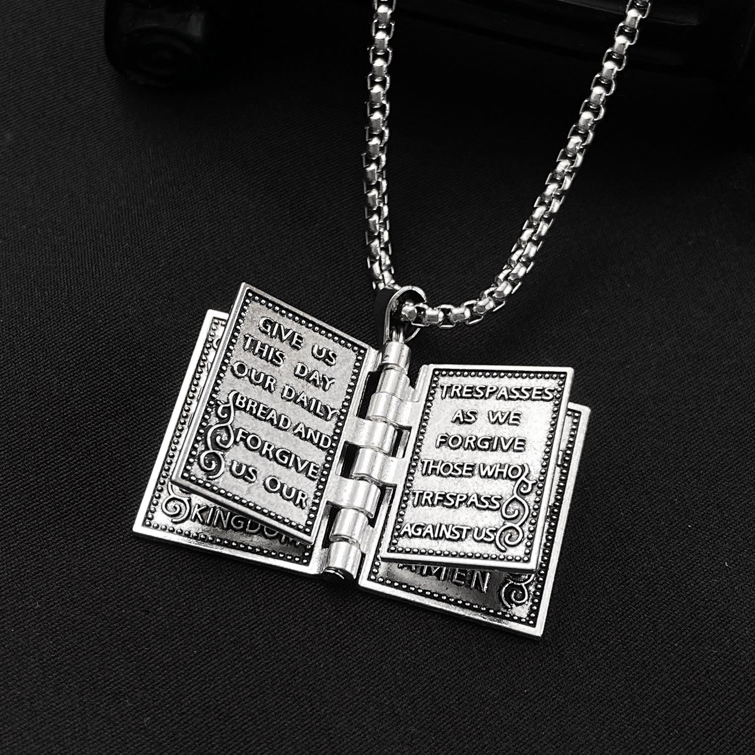christiandiscipleshop Turnable Holy Bible Pendant Christian Necklace