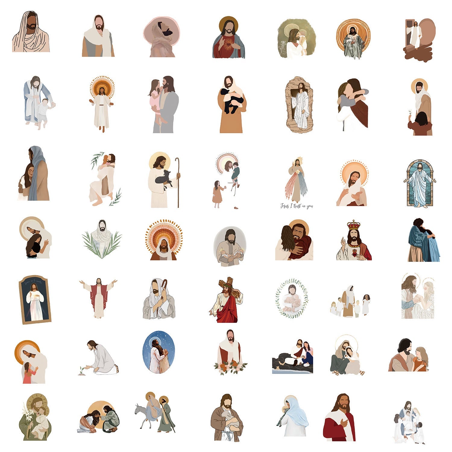 Christ Story Jesus Stickers DIY Waterproof Stickers