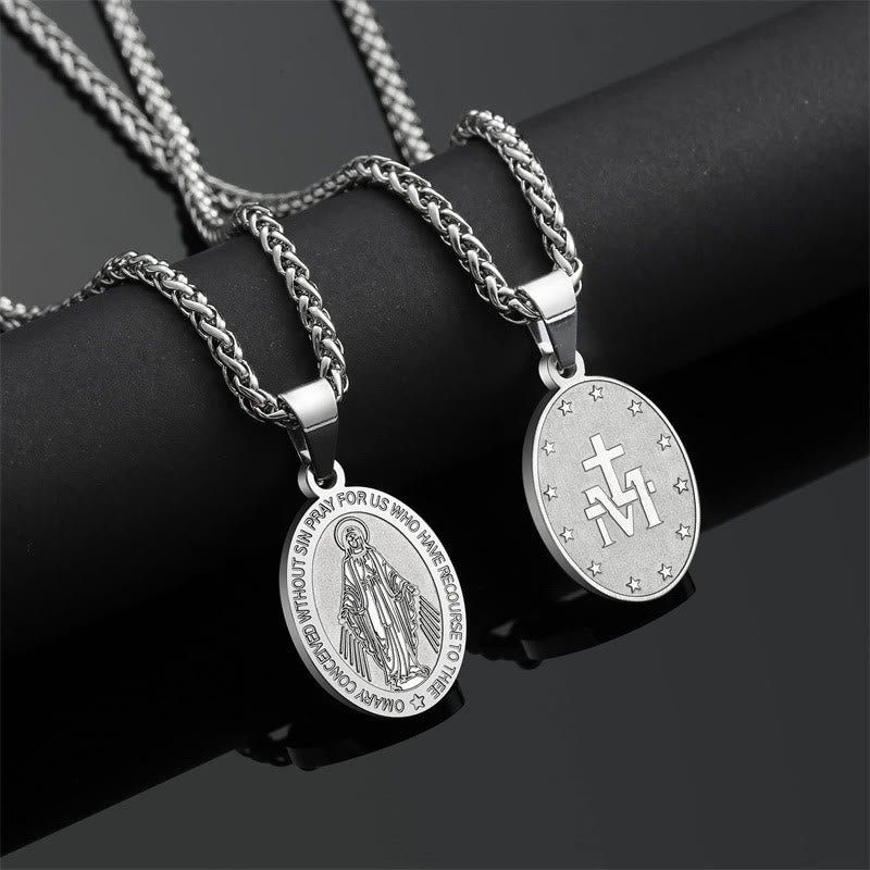 christiandiscipleshop Miraculous Mary Pendant Religion Necklace
