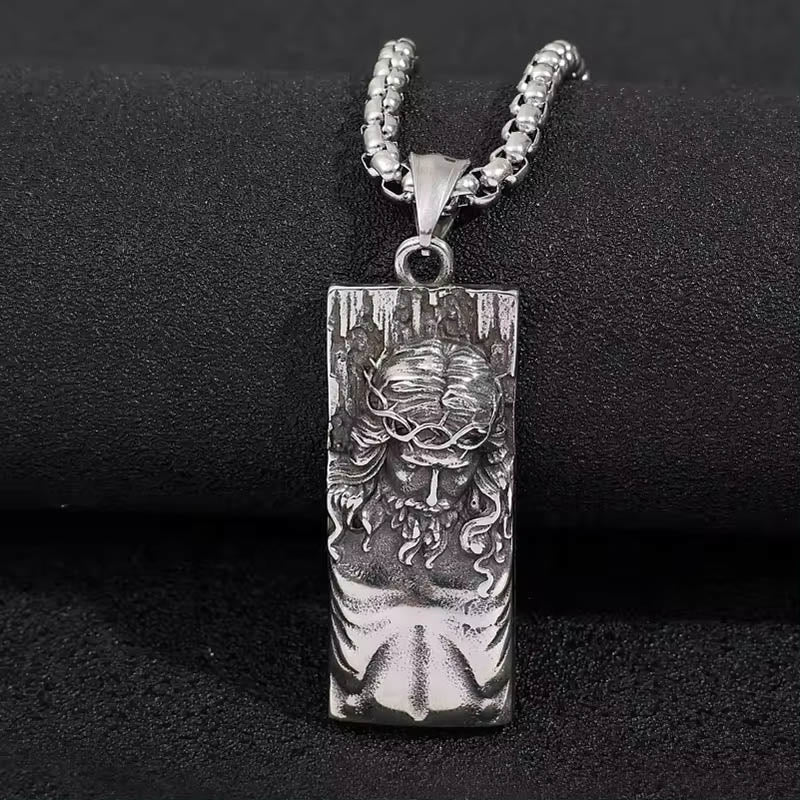 christiandiscipleshop Jesus Shield Amulet Religion Necklace