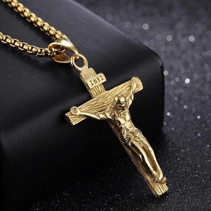 christiandiscipleshop Jewelry Crucifix Pendant Charm Necklace