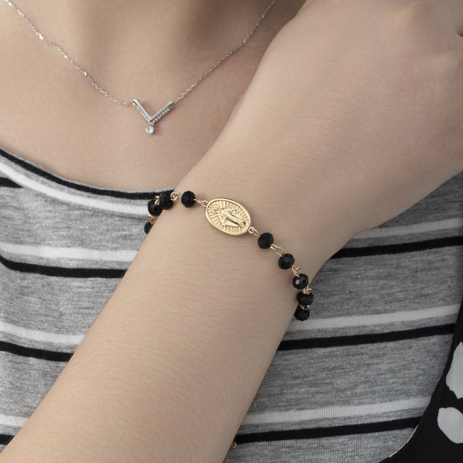 Christiandiscipleshop Crafted Miraculous Virgin Mary Charm Bracelet
