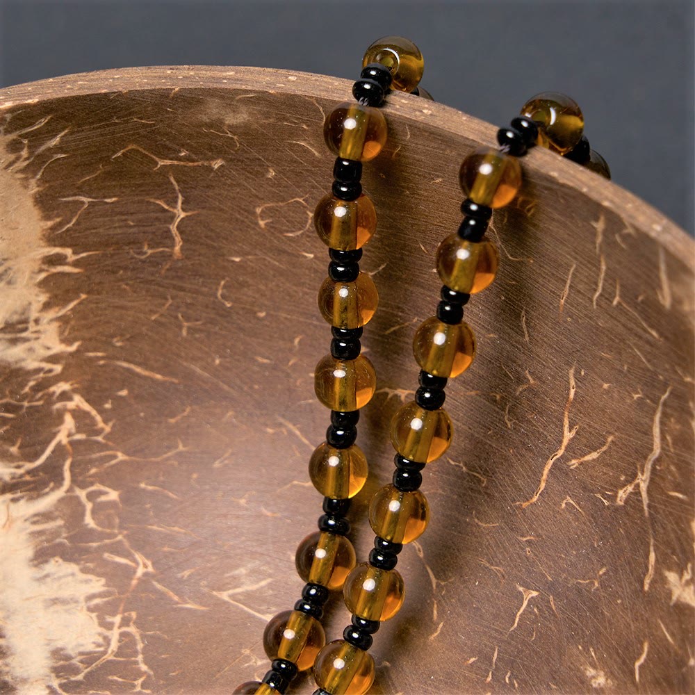 christiandiscipleshopthe Holy Family Dark Brown Beads Necklace