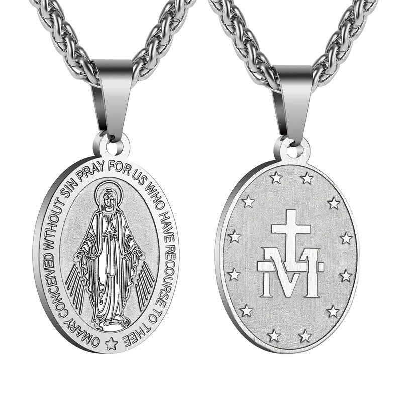 christiandiscipleshop Miraculous Mary Pendant Religion Necklace