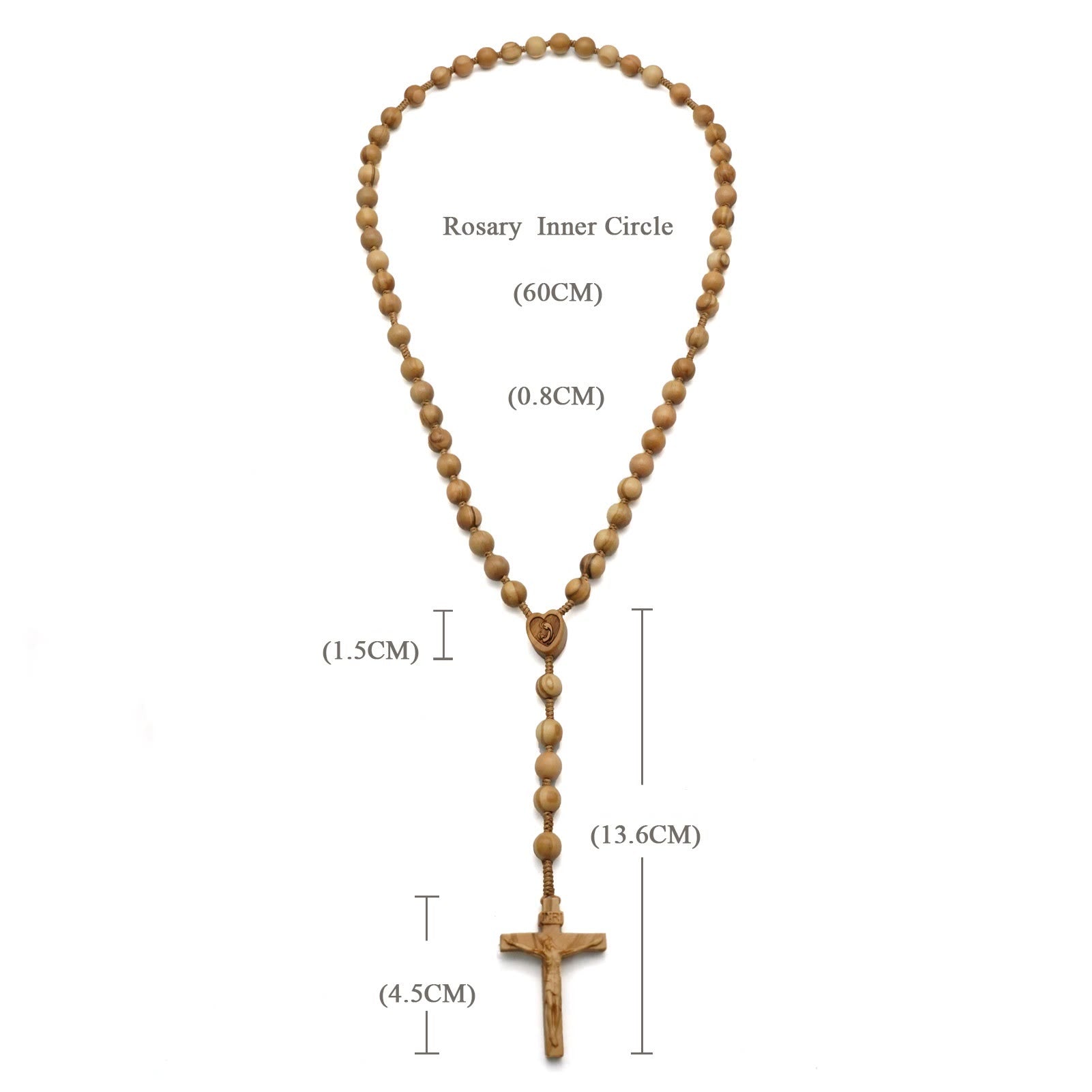 christiandiscipleshop Handmade Olive Wood Quality Praying Rosary