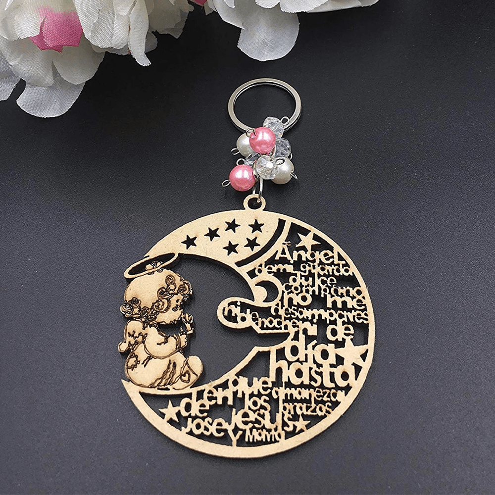 Christiandiscipleshop Religious Baptism Christ Wooden Plaque Keychain