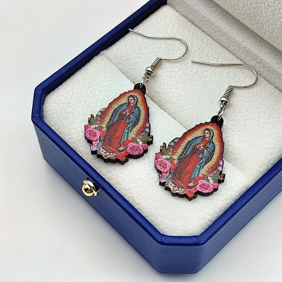 Christiandiscipleshop Our Lady Of Guadalupe Virgin Mary Colorful Earrings