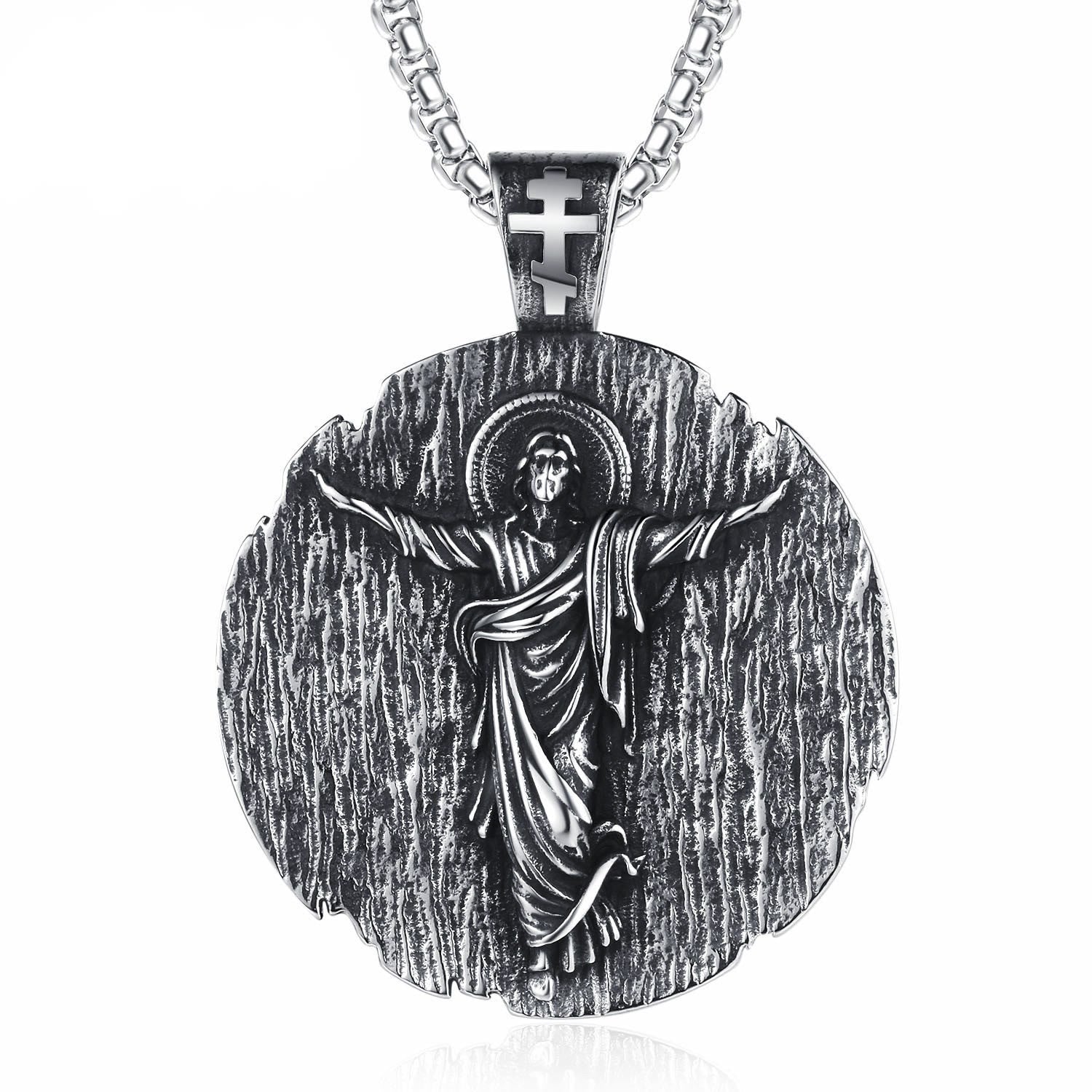 christiandiscipleshop Holy Jesus Quality Titanium Necklace