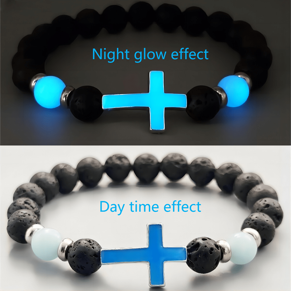 Christiandiscipleshop Glow in the Dark Cross Bracelet