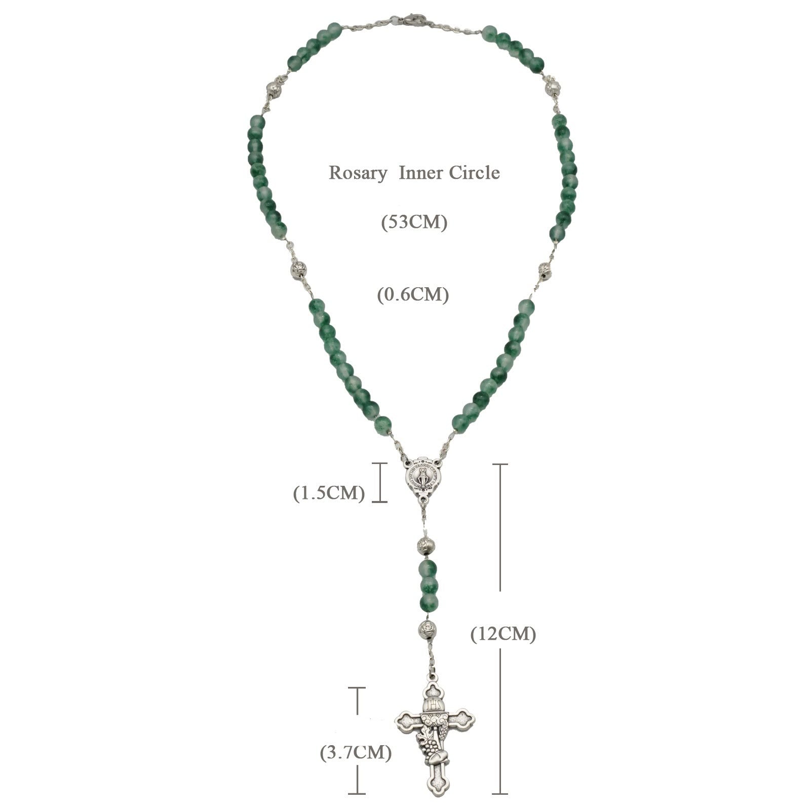 Christianartworkshop Aqua Green Chalcedony Crystal Prayers Blessing Rosary