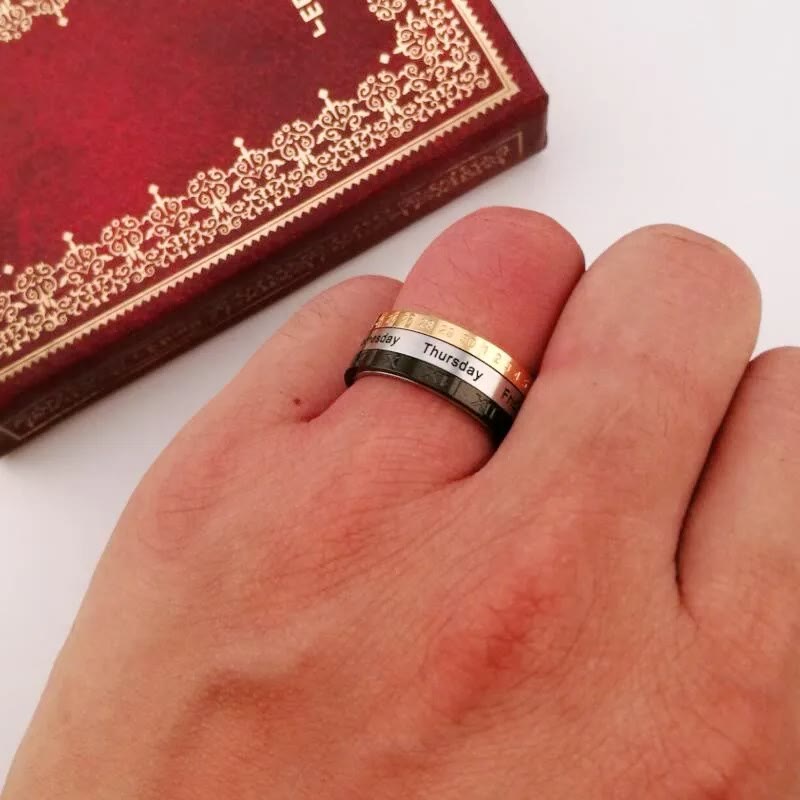 Christianartworkshop "The Genesis" Time and Date Ring: God's Seven Days of Creation