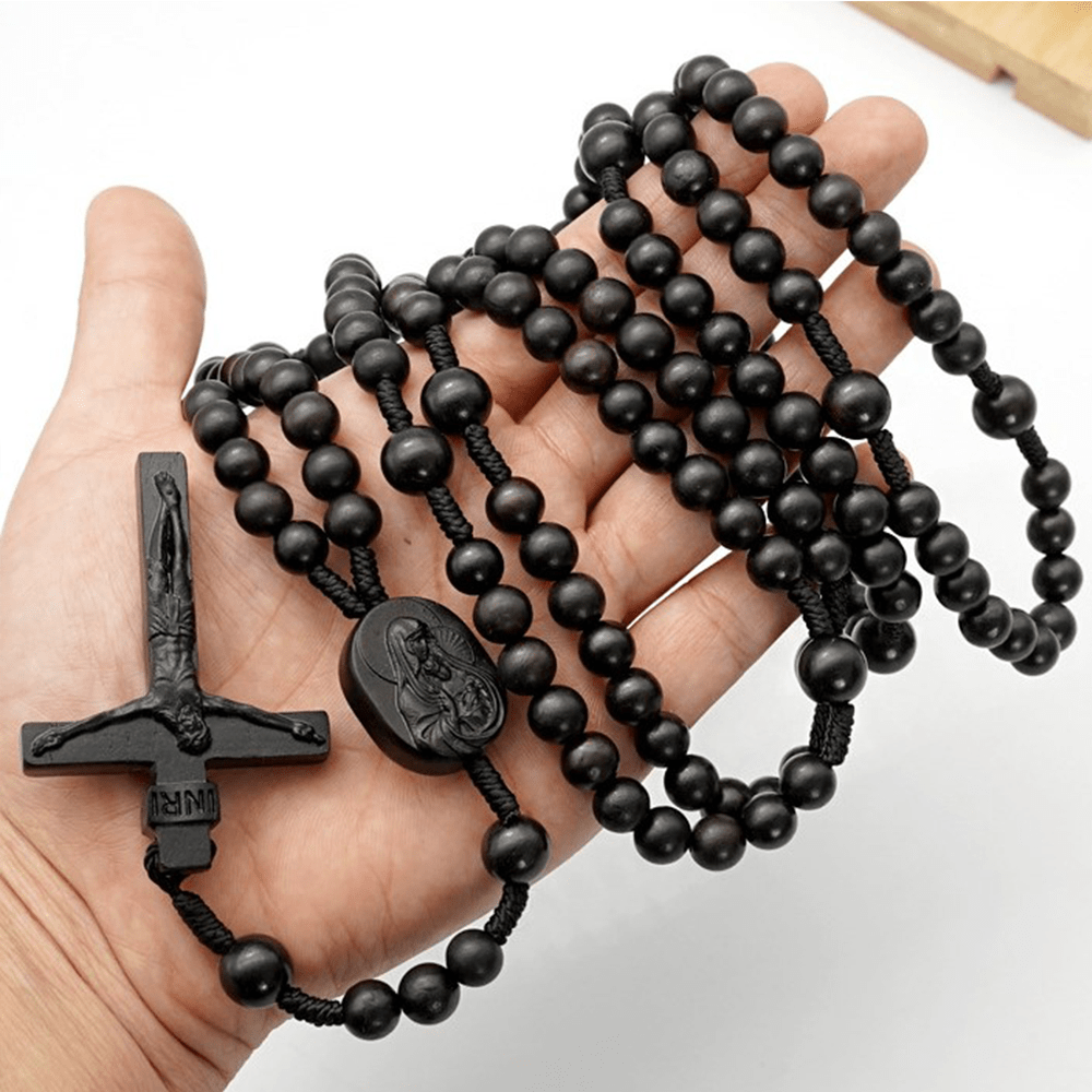 Christiandiscipleshop Olive Wood Beads Fifteen Decade Praying Rosary of the Blessed