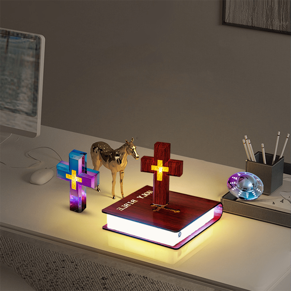 Christianartworkshop Book-base Magnetic Levitation Cross Ornament