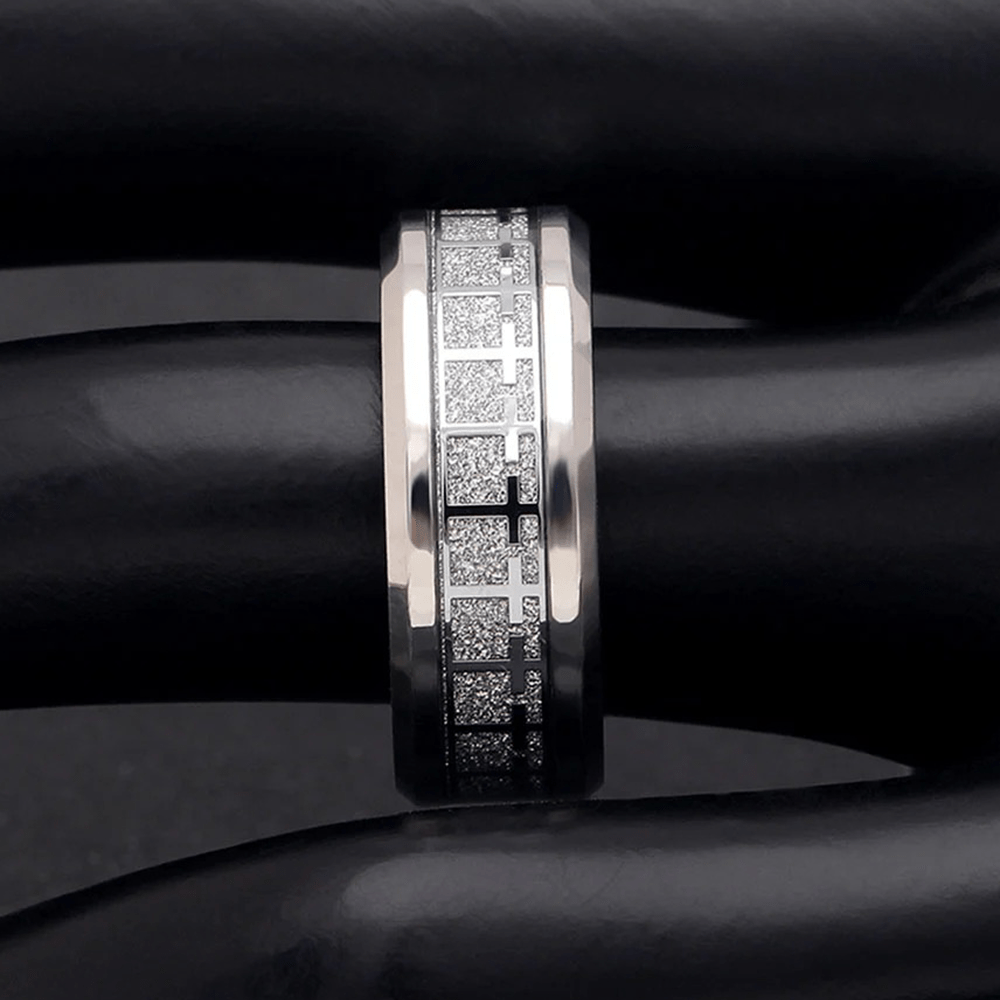 Christiandiscipleshop Shinny Jesus Cross Ring Religious Band Jewelry