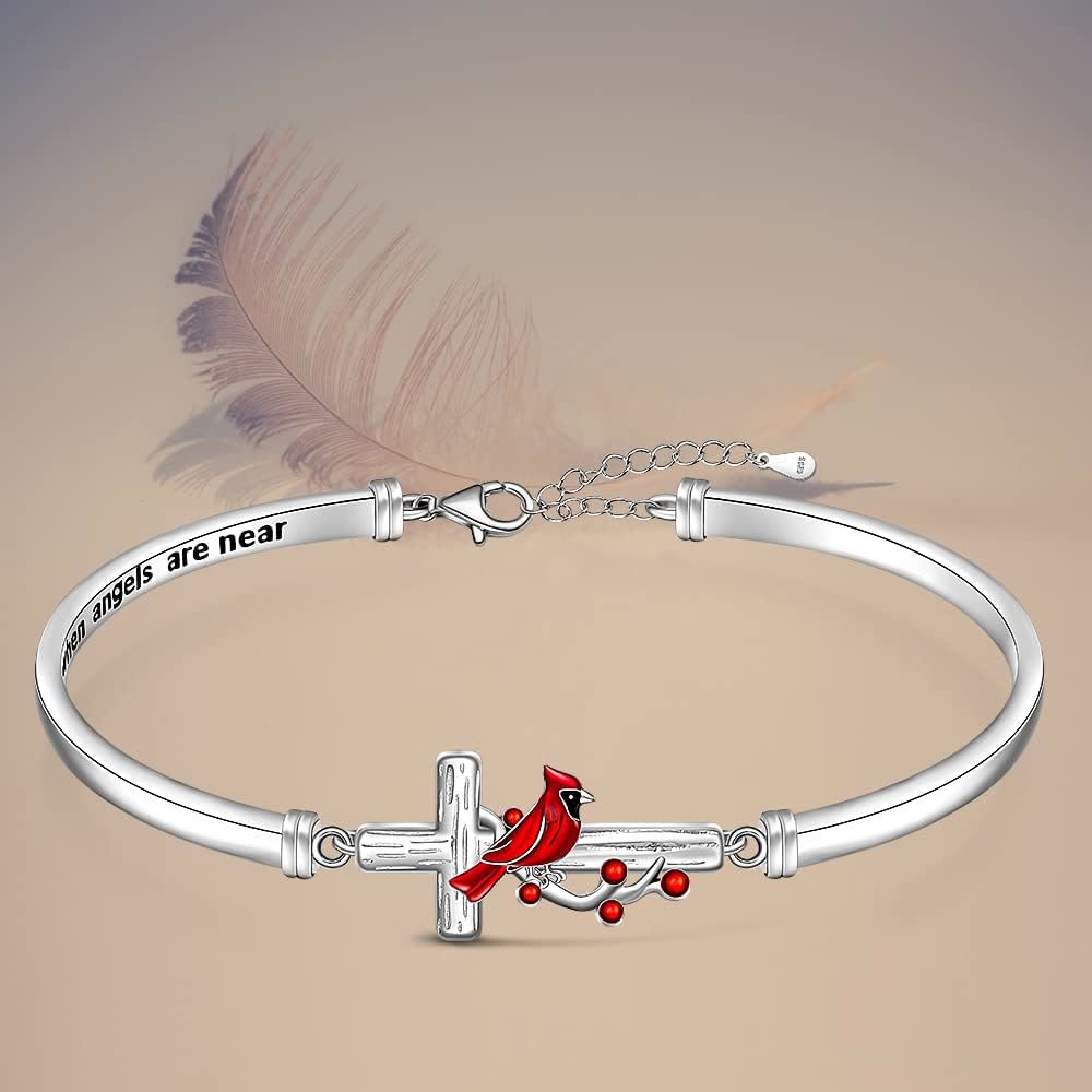 Christiandiscipleshop Cross Cardinal Adjustable Red Bird Bracelet