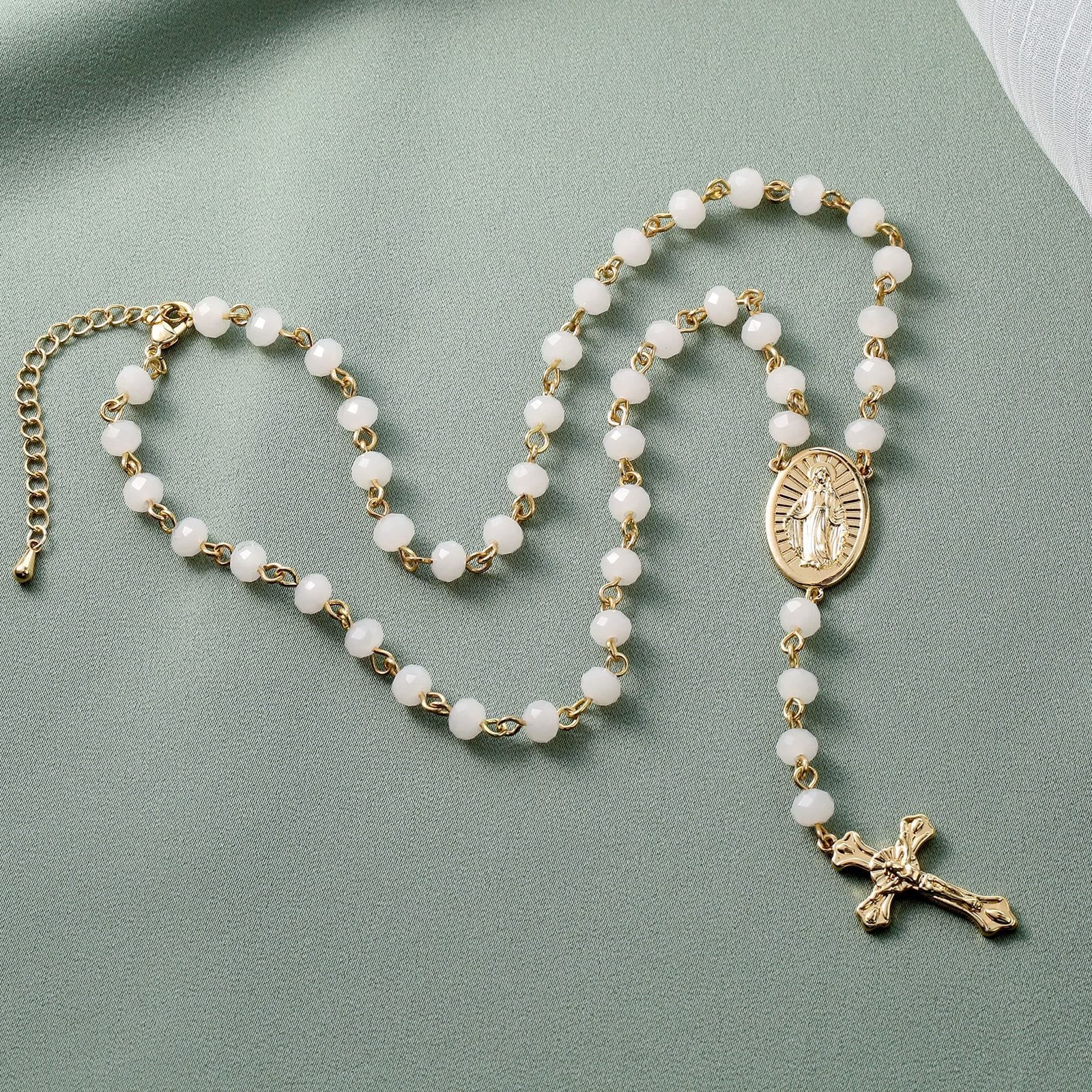 christiandiscipleshop Virgin Mary Medal & Crucifix Pendant Necklace
