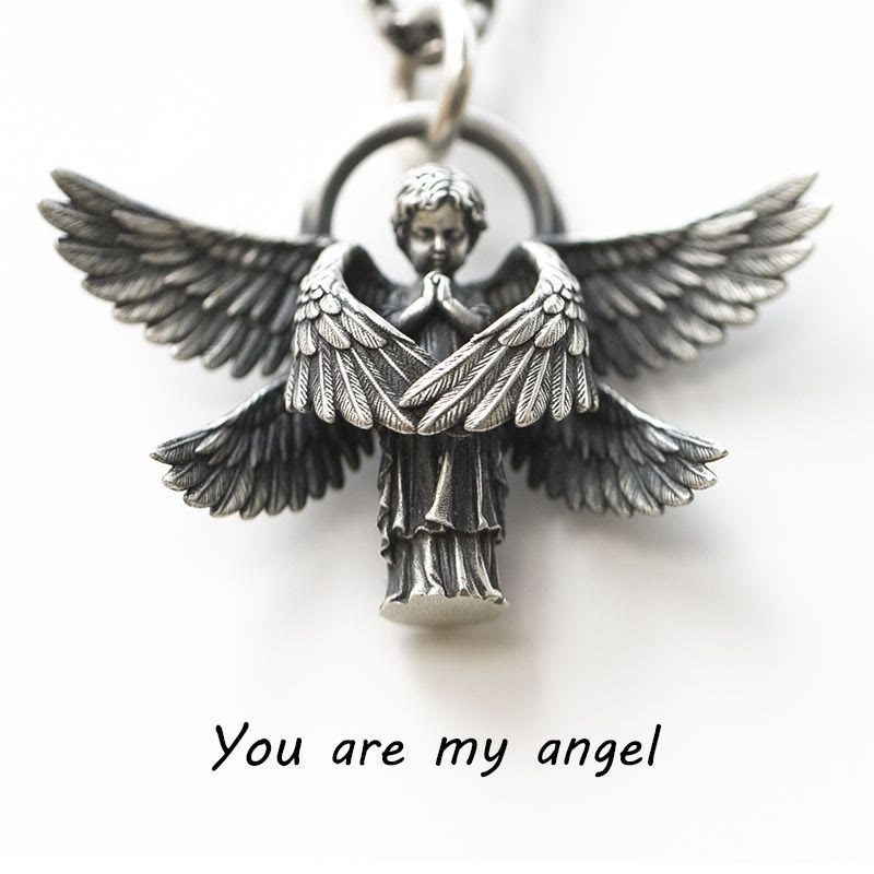 Christiandiscipleshop Praying Angel Wing Pendant Good Luck Necklace