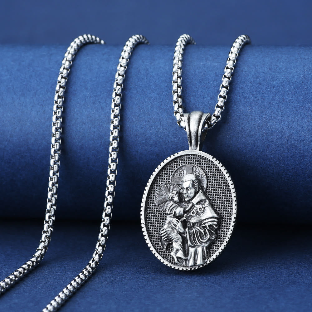 christiandiscipleshopthe St. Anthony and the Child Jesus Pendant Necklace