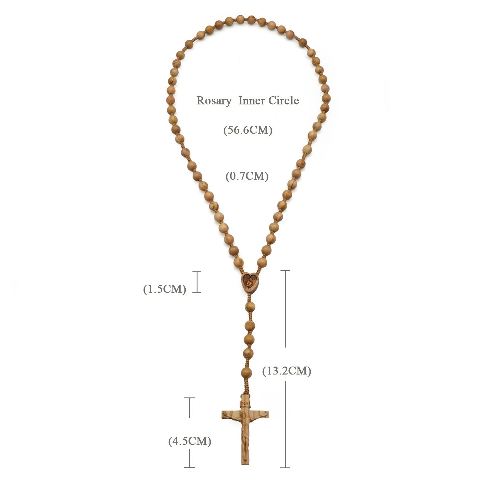 christiandiscipleshop Handmade Olive Wood Quality Praying Rosary