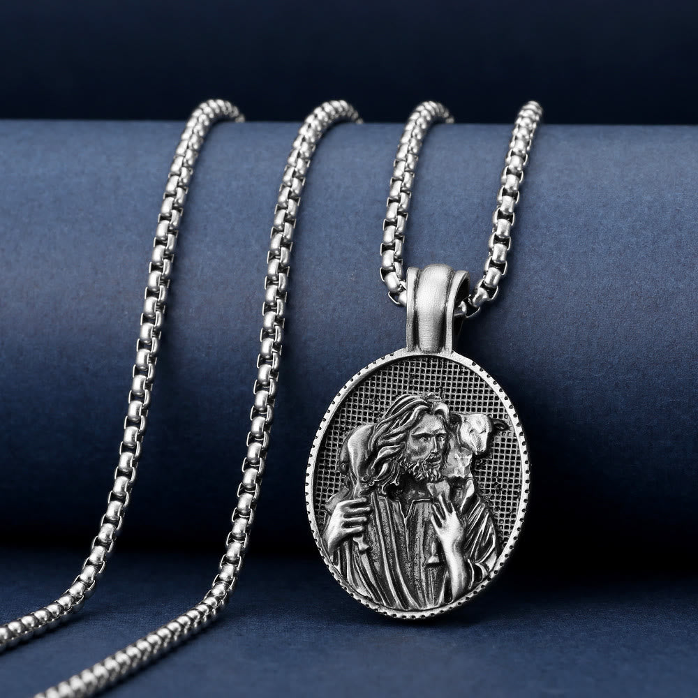 christiandiscipleshopthe The Good Shepherd Jesus Pendant Necklace
