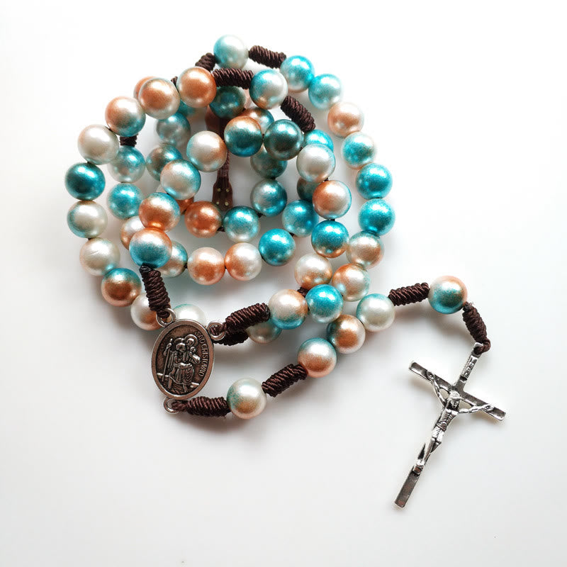 christiandiscipleshopSt. Christopher Medal Multicolor Rosary