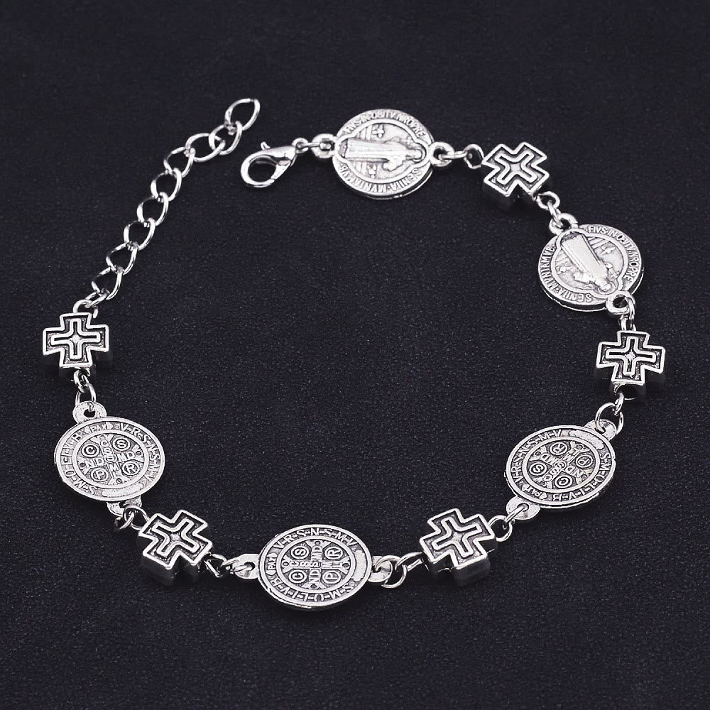 Christiandiscipleshop St. Benedict Medal Cross Protection Bracelet