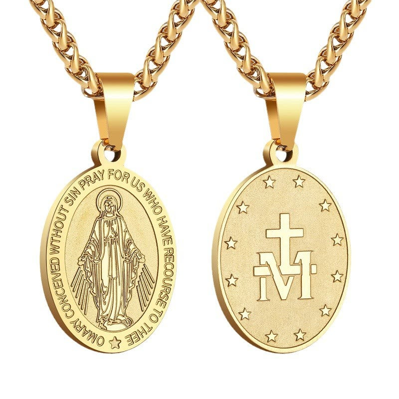 christiandiscipleshop Miraculous Mary Pendant Religion Necklace