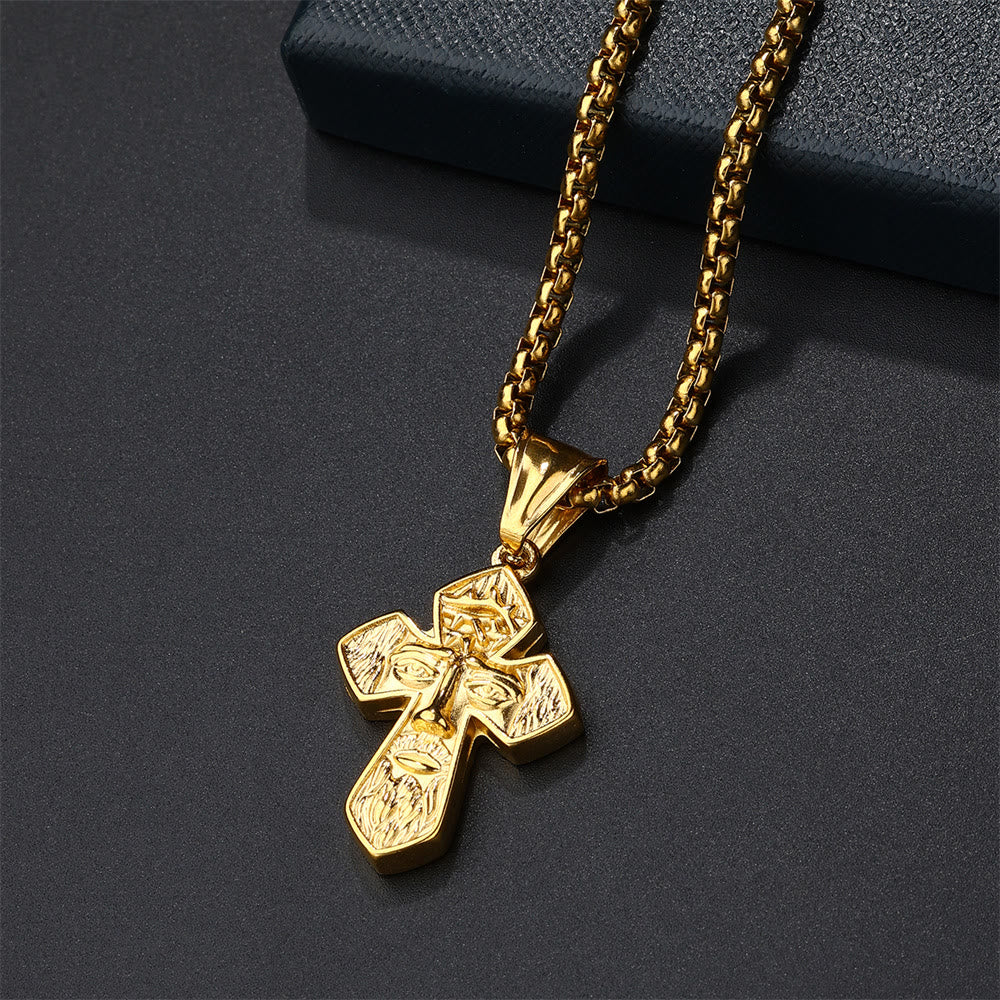 christiandiscipleshop Jesus Cross Silver Handmade Christian Pendant Necklace