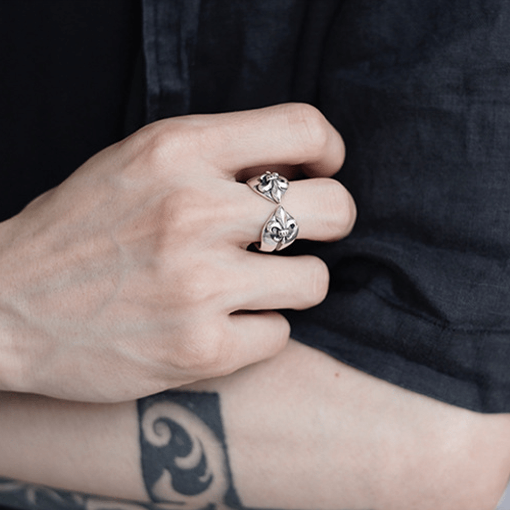 christiandiscipleshop Medieval Retro Cross Iris Adjustable Ring