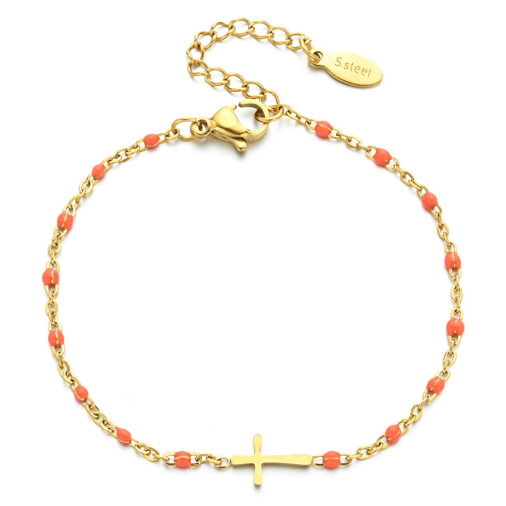 Christiandiscipleshop Delicate Minimalist Cross Bracelet