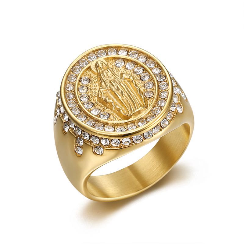 christiandiscipleshop Virgin Mary Stainless Steel Catholic Ring