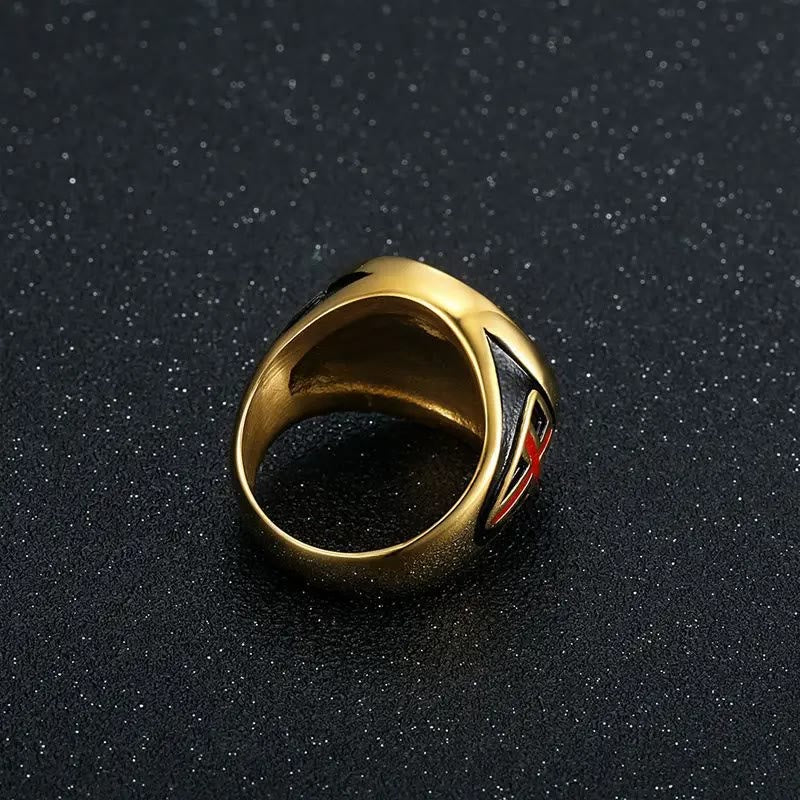christiandiscipleshop Knight's Armor Shield Protection Titanium Ring