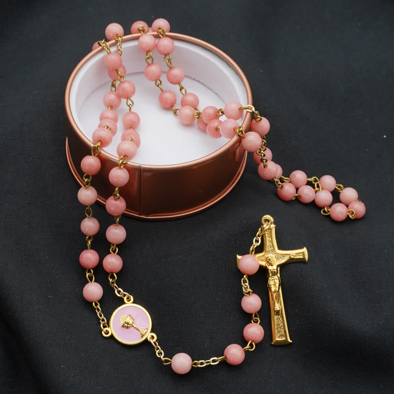 Christiandiscipleshop Original Handmade Red Grain Chalcedony Rosary