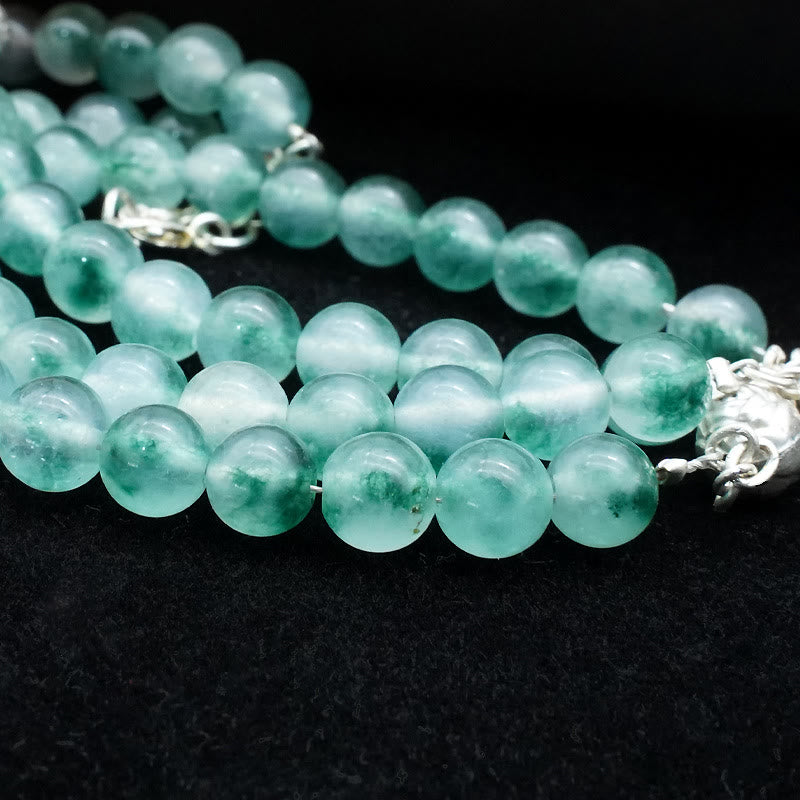 Christianartworkshop Aqua Green Chalcedony Crystal Prayers Blessing Rosary