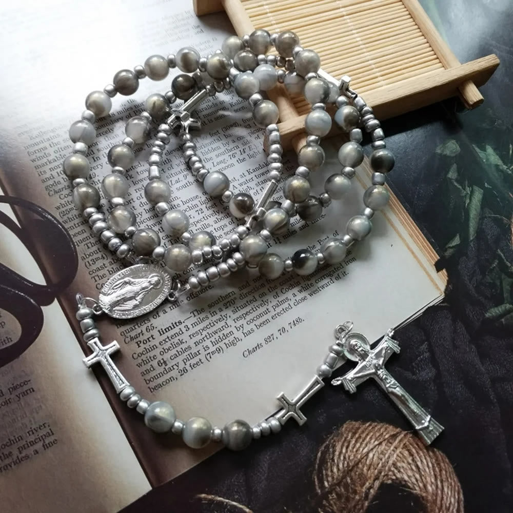 christiandiscipleshopTrinity Cross Miraculous Medal Rosary