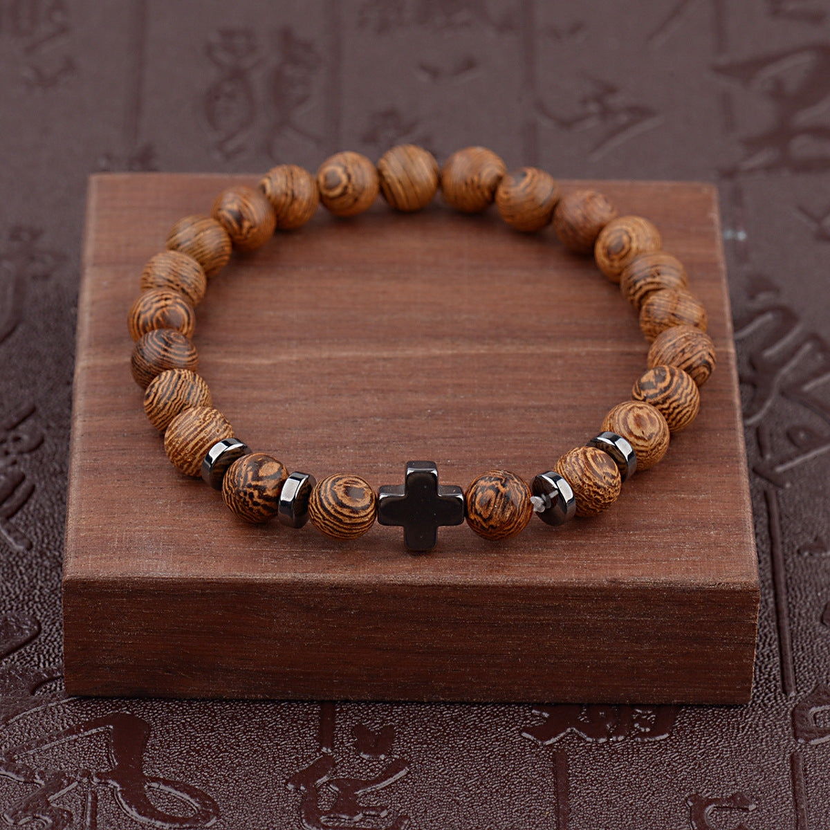 Christiandiscipleshop Cross Wooden Bead Bracelet