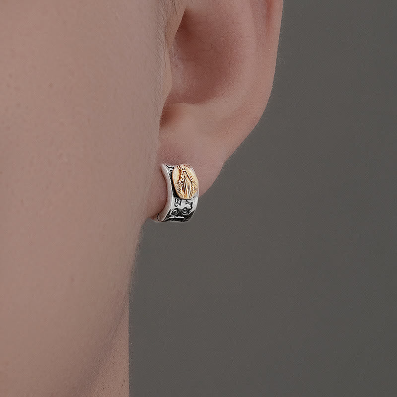 christiandiscipleshop Virgin Mary Silver Earrings Religion Jewelry