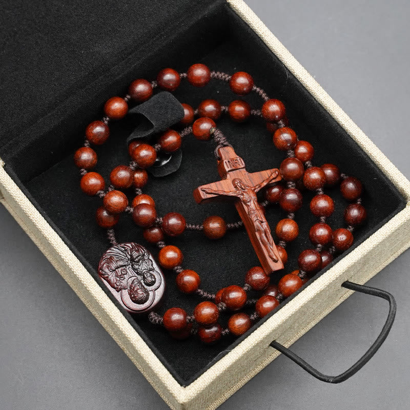 Christiandiscipleshop Olive Wood Beads Crucifix Prayer Rosary