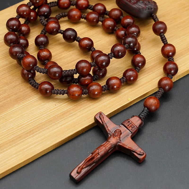 Christiandiscipleshop Olive Wood Beads Crucifix Prayer Rosary