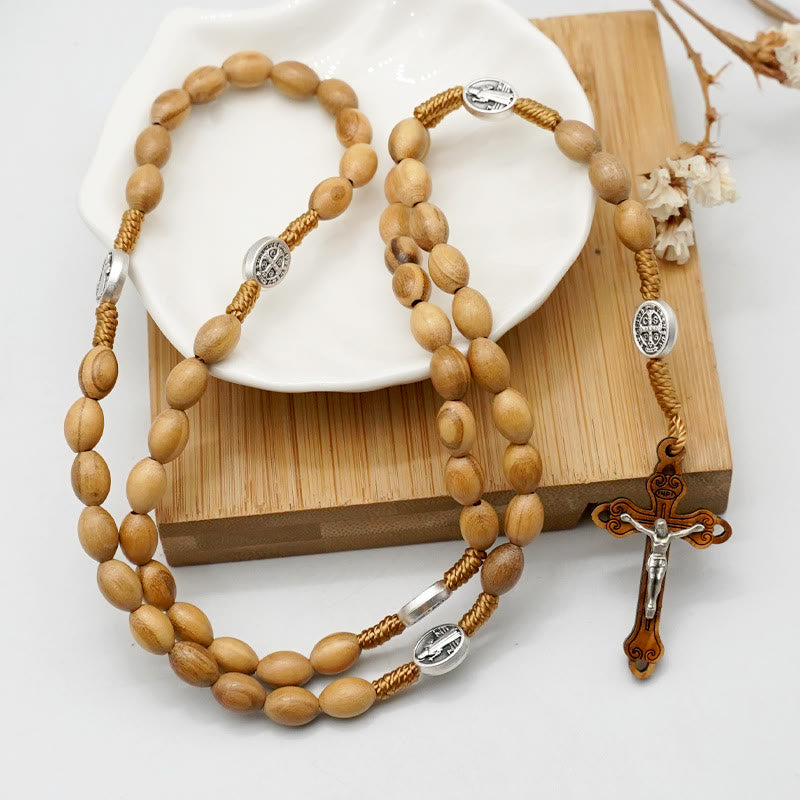 christiandiscipleshop Handmade Olive Wood Beads Prayer Single Decade Rosary