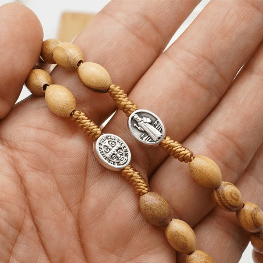 christiandiscipleshop Handmade Olive Wood Beads Prayer Single Decade Rosary
