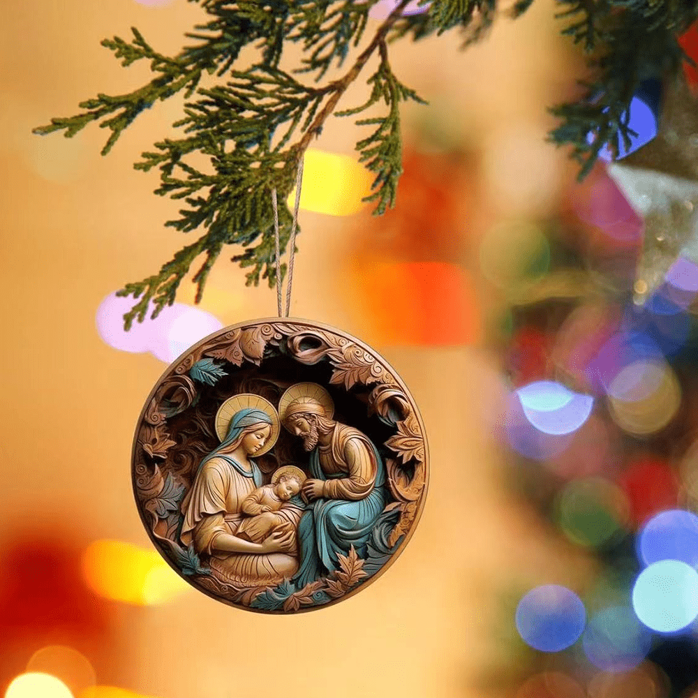 Christiandiscipleshop Retro Nativity Christmas Hanging Ornaments B