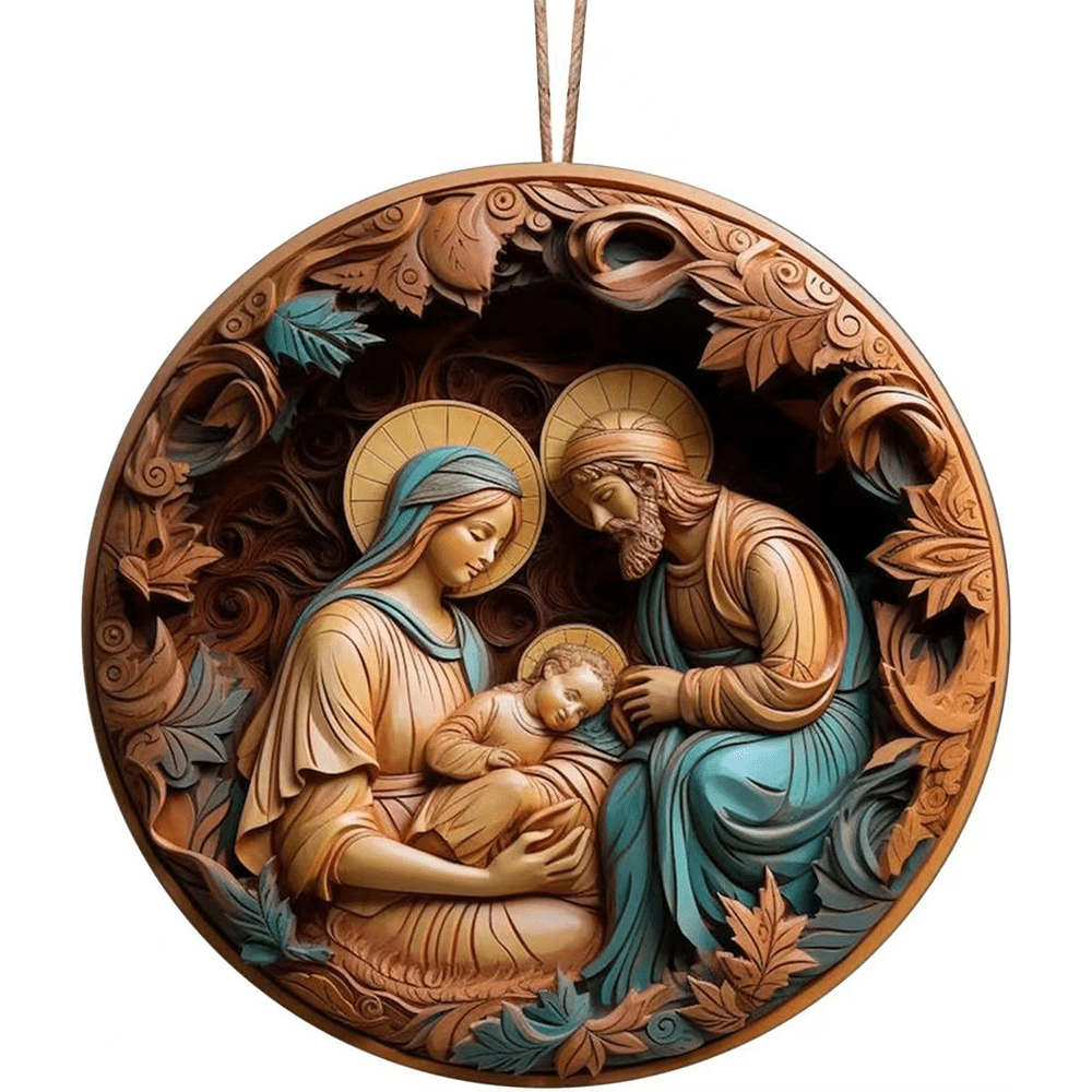 Christiandiscipleshop Retro Nativity Christmas Hanging Ornaments B