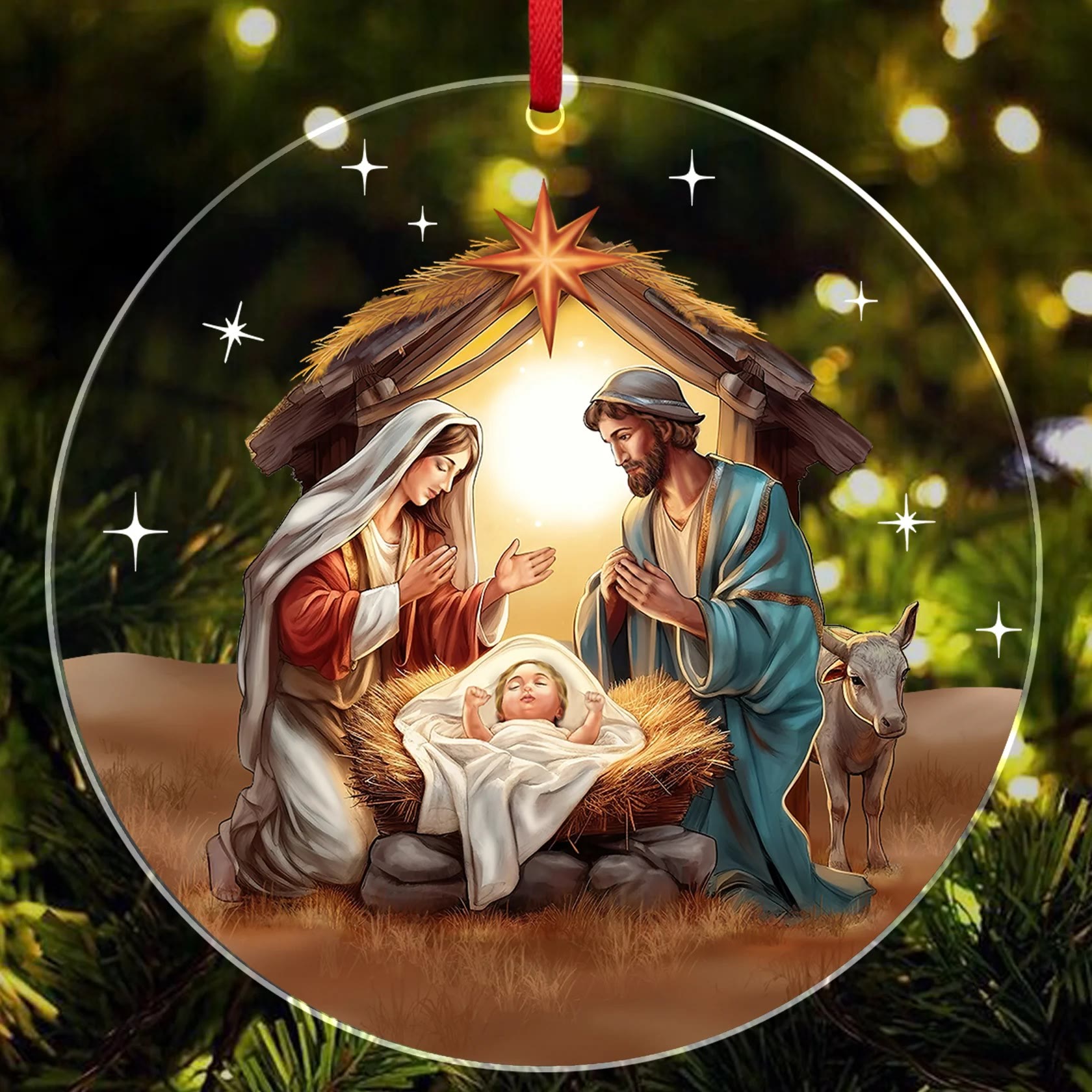Christianartworkshop Christmas Nativity Scene Christ Decor Ornaments B