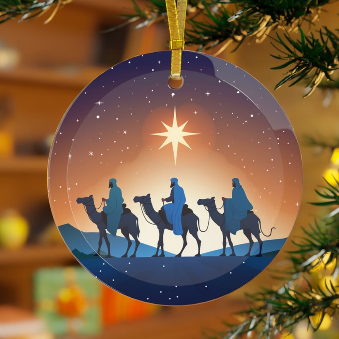 christiandiscipleshop Illustration Styles Three Wisemen Kings Christmas Ornaments B
