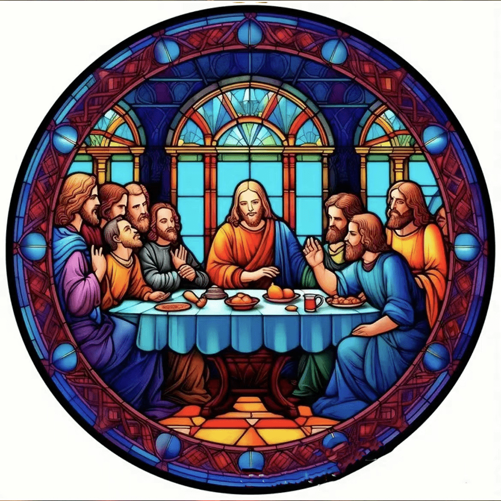 Christiandiscipleshop Stained Glass Style The Last Supper Hanging Ornaments B