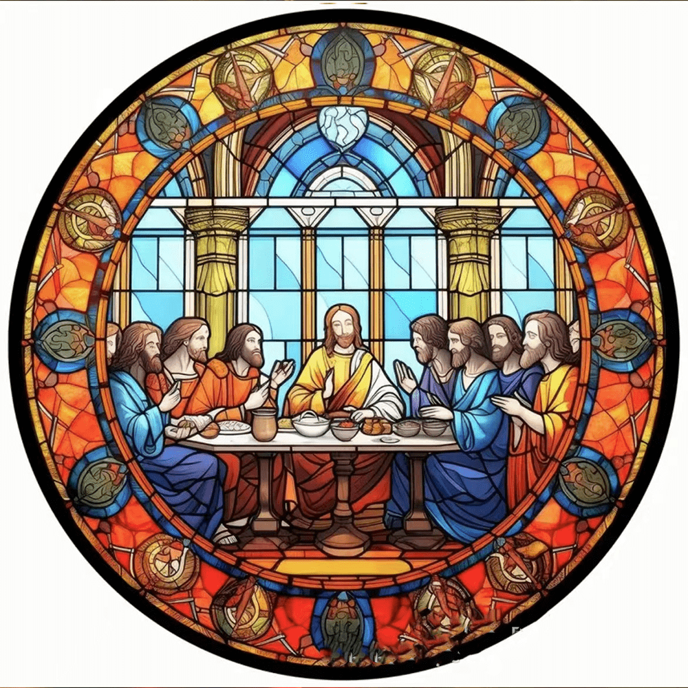 Christiandiscipleshop Stained Glass Style The Last Supper Hanging Ornaments A
