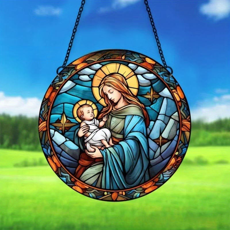 Christiandiscipleshop Stained Glass Style Classic Christ Scene Hanging Ornaments A