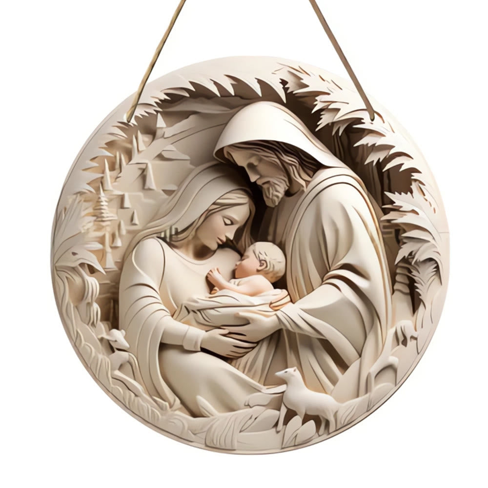 Christiandiscipleshop Realistic Sculpture Styles Holy Family Nativity Hanging Ornaments A